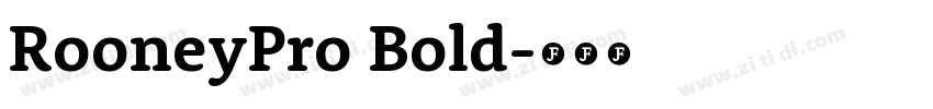 RooneyPro Bold字体转换